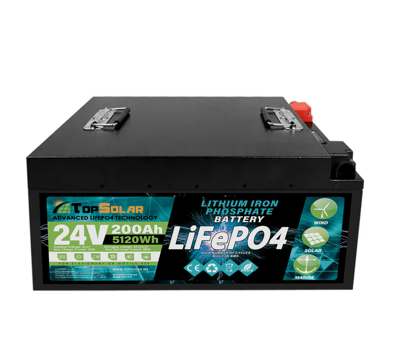 Batterie Ecowatt 100 Ah Lithium LiFePo4 à 4 000 cycles