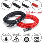 Solar Cable Kit 2x5m-4mmq with F/M MC4 connectors #N151230750280