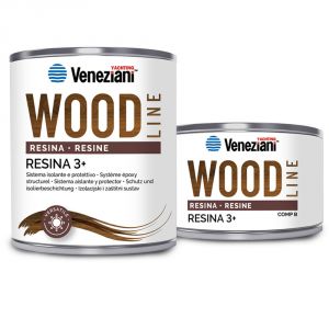 Veneziani WOOD Resina 3+ 7W6.721 A+B 1.5L .000 Protettivo per legno #YM473COL512