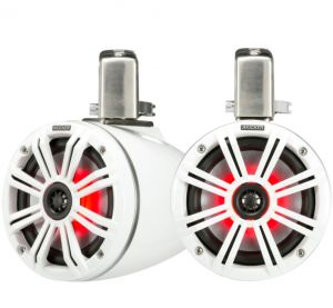 Kicker KMTC65W Coppia Altoparlanti Coassiali a torretta LED RGB 6.5" 195W Bianco IDKMTC65W