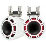 Kicker KMTC94W 9" 600W White LED HLCD Horn Tower marine Speakers pair IDKMTC94W