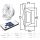 Coppia di casse bianche a due vie con LED RGB programmabili 6.25 2x50W OS2974703