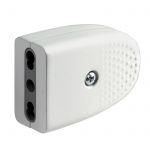 Space-saving electrical socket 2P+T 10/16A 250V white two-way N50523521207