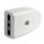 Space-saving electrical socket 2P+T 10/16A 250V white two-way N50523521207