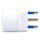 Adattatore singolo Spina S17 2P+T 16A Presa Schuko P30 2P+T 16A Bianco N50523521211