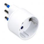Adattatore singolo Spina S17 2P+T 16A Presa Schuko P30 2P+T 16A Bianco N50523521211
