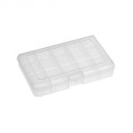 Scatola porta minuterie trasparente con 15 scomparti 16x11x3cm N5100314062
