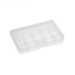 Scatola porta minuterie trasparente con 6 scomparti 16x11x3cm N5100314063