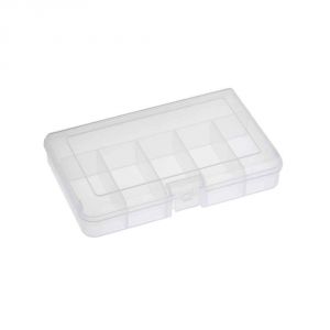 Transparent small parts box with 6 compartments 16x11x3cm N5100314063