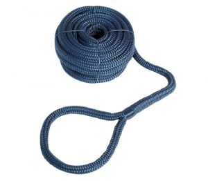 Hgh-strength Mooring Line with eye Line D.10mm L.6mt Ring D. 20cm Blue #N10400219725