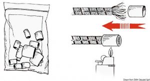 Heat-shrinkable white plastic terminals for lines #OS0620200