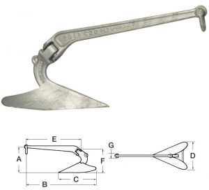 LEWMAR C.Q.R. Hot Pressed Galvanised Steel Anchor 6.5kg #OS0114565