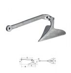 Plough Anchor in  Hot Galvanized Steel 22Kg #OS0114422