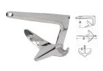 Trefoil Anchor in mirror polished AISI 316 stainless steel 7,5 kg #OS0110907