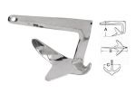 Trefoil Anchor in mirror polished AISI 316 stainless steel 30kg #OS0110930