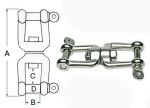 Stainless steel shackle-shackle swivel - Pin 6 mm #N10701800490