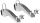 Musone in inox per Delta Bruce Trefoil Ancore Fino 16-25Kg Doppia Pulegga Inox #OS0133603