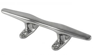 Hollow cleat in mirror polished stainless steel L.250mm #OS4010425