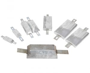 Rectangular Galvanized Iron Anode with Insert for Screw Mounting or Welding 96x40x25 mm 0,50 Kg #OS4390702