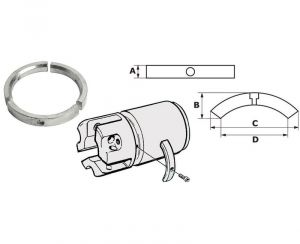 Anodo di Zinco a Collare per Elica Piede 3584442 VOLVO Sail Drive - Folding Prop #OS4353501