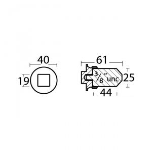 Anodo di Zinco a Barilotto per Scambiatori di Calore e Collettori 823661 VOLVO ∅ 25X44 mm #OS4354016