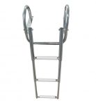 Stainless steel Gangplank telescopic ladder 3 Steps D.889x360mm #OS4954603