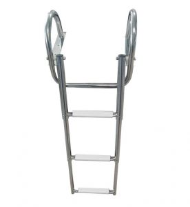 Stainless steel Gangplank telescopic ladder 3 Steps D.889x360mm #OS4954603