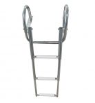 Stainless steel Gangplank telescopic ladder 4 Steps D.1156x375mm #OS4954604