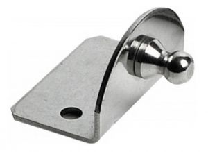 90° stainless steel plate with ball for snap mounting #N31311023688