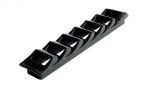 Side louvre air vent in Black ABS 415x83mm #OS5340650