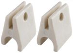 Pair of White nylon support plates for 22m-tubes D.22mm #OS4610710