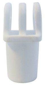 Terminale Tubo D.22mm in nylon bianco #OS4662502