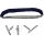 Tendalino Pieghevole Blu Navy 3 Archi Inox Alto 245/255xh140cm P180cm OS4692016