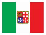 Adesivo Bandiera Italia 20x30cm con stemma marina mercantile #N30112603781