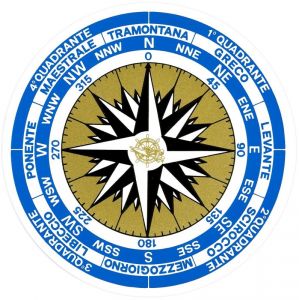 Compass-rose/Rose of the Winds sticker D.15cm #N31812621815
