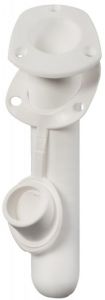 White nylon Flush-mount fishing rod holder P230mm Ø42mm #OS4116804