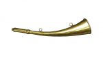 Polished brass curved fog horn 20cm #OS2146322