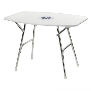 Tavolo pieghevole ovale in alluminio H70cm Piano 95x60cm #OS4835410