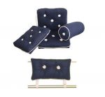 Waterproof Cotton Cushion with Backrest 430x750mm Blue #OS2443021