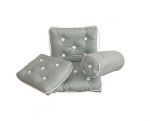 Waterproof Cotton Cushion with Backrest 430x750mm Grey #OS2443026