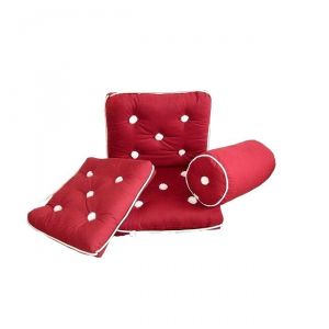 Waterproof Cotton Cushion Simple 430x350mm Burgundy #OS2443013