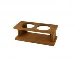 Porta bottiglie in teak per due bottiglie 310x112x118mm #OS7160220