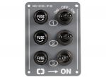 Mini 3-Switch Electric Control Panel ON-OFF-ON IP56 90x70mm #N50423701117