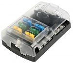 Polycarbonate fuse holder box 6 seats for standard fuses #OS1418306