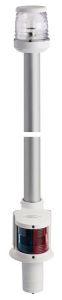 Classic pole in flat recess with combined lights 360° Green Red light L.100cm White #25001950