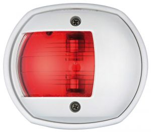 White polycarbonate navigation light Red light (112,5°) 80x42x70mm #OS1140811