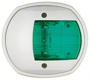 Luce di via in policarbonato bianco Luce verde (112,5°) 80x42x70mm #OS1140812