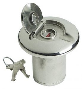 Tappo Imbarco Fuel in Acciaio inox D.Collo 50mm - D.Esterno Flangia 88mm con Chiave #OS2056821