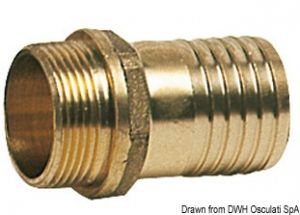 Brass hose adaptor - Thread D.1" - Pipe D.30mm #N81837601673
