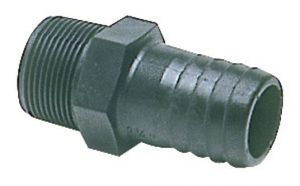 Black polycarbonate hose adaptor Thread 1/2" - D.18mm #OS1720640